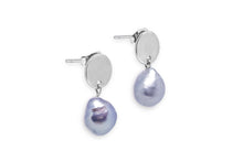 Load image into Gallery viewer, freshwater pearl disc earrings