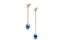 Load image into Gallery viewer, freshwater pearl asymmetric chain earrings