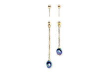 Load image into Gallery viewer, freshwater pearl asymmetric chain earrings