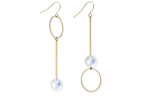 asymmetric quartz earrings