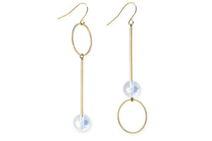 asymmetric quartz earrings