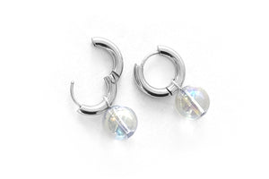 quartz hoop earrings