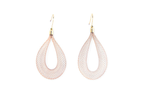 rose gold mesh earrings