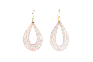 rose gold mesh earrings