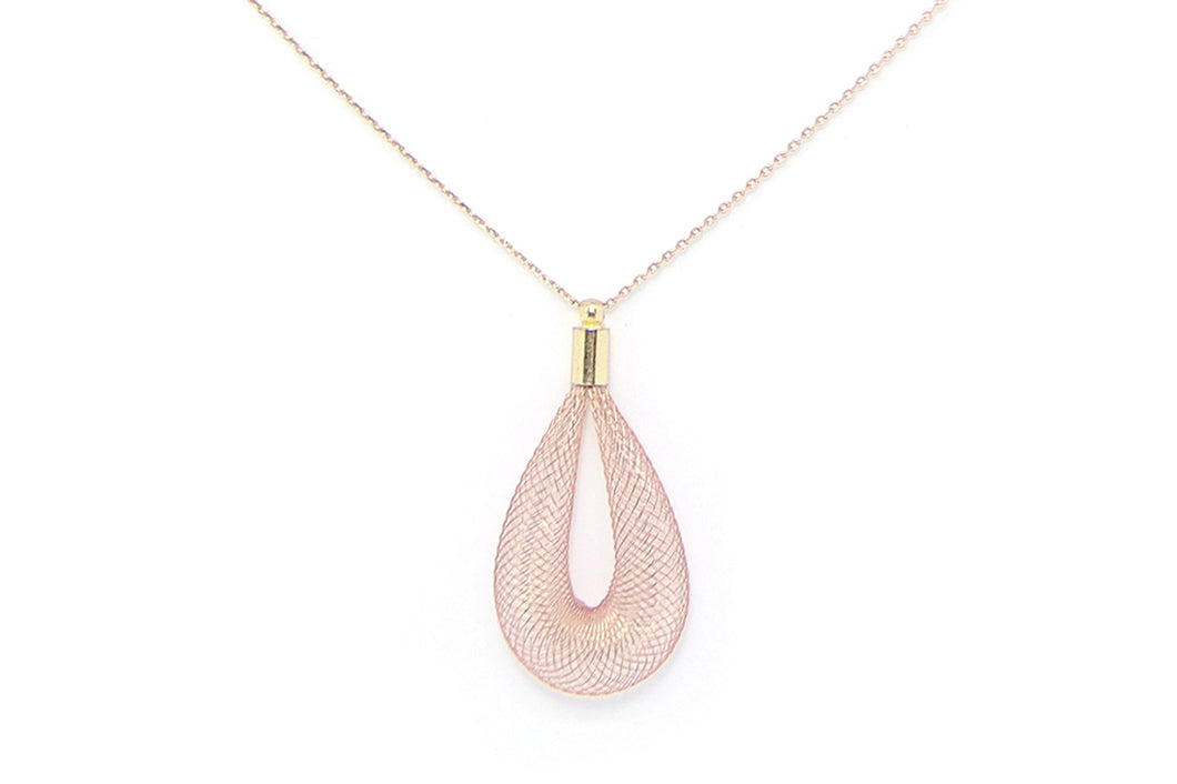 rose gold mesh necklace