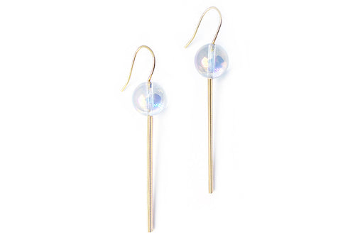 simple quartz earrings