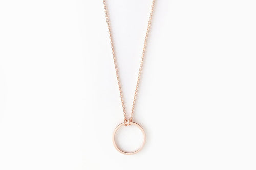 rose gold circle necklace