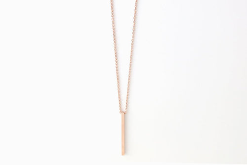 rose gold bar necklace