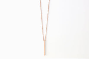 rose gold bar necklace