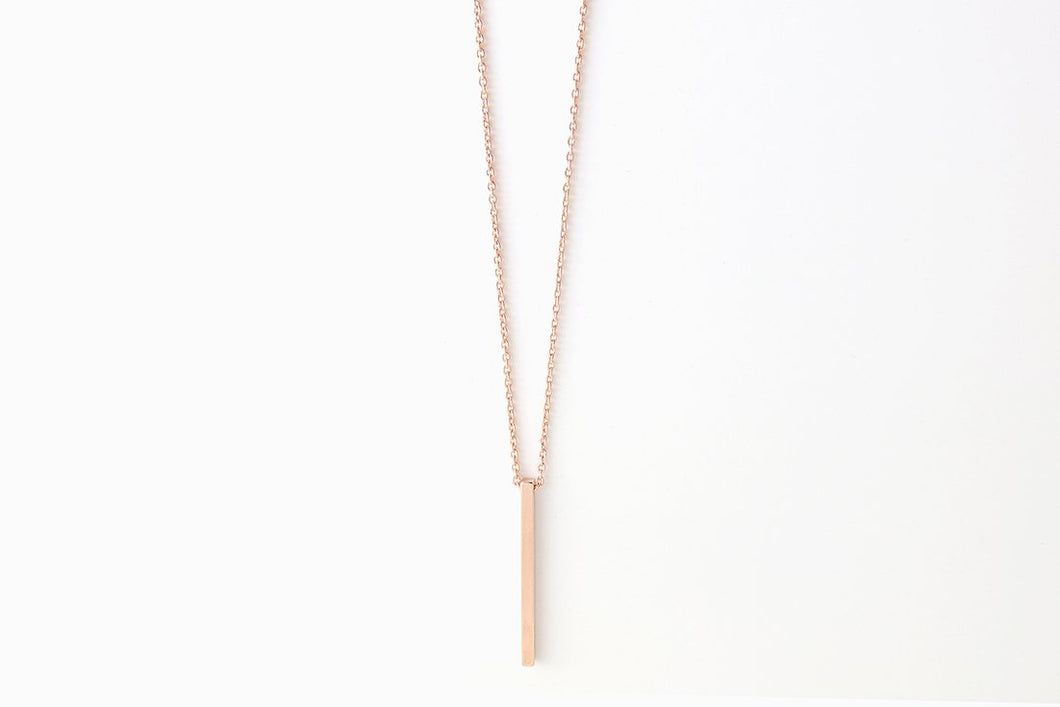 rose gold bar necklace