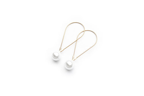 pearl gold earrings